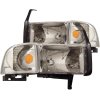 ANZO 1994-2001 Dodge Ram Crystal Headlights Chrome thumbnail 8