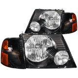 ANZO 2002-2005 Ford Explorer Crystal Headlights Black w/ Corner Lights 2pc thumbnail 4