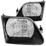 ANZO 1997.5-2003 Ford F-150 Crystal Headlights Black G2 thumbnail 1