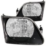 ANZO 1997.5-2003 Ford F-150 Crystal Headlights Black G2 thumbnail 3