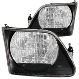 ANZO 1997.5-2003 Ford F-150 Crystal Headlights Black G2 thumbnail 4
