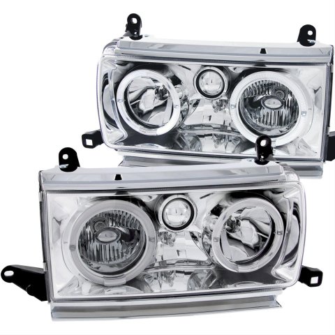 ANZO 1991-1994 Toyota Land Cruiser Crystal Headlights w/ Halo Chrome thumbnail 1
