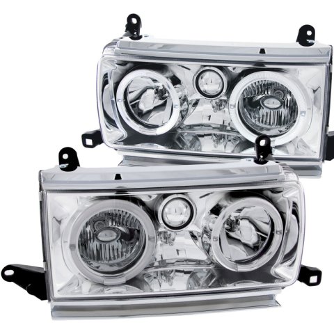 ANZO 1991-1994 Toyota Land Cruiser Crystal Headlights w/ Halo Chrome thumbnail 5