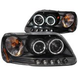 ANZO 1997-2003 Ford F-150 Projector Headlights w/ Halo Black (CCFL) thumbnail 8