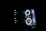 ANZO 2007-2013 Chevrolet Silverado 1500 Projector Headlights w/ Halo Black thumbnail 2