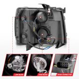 ANZO 2007-2013 Chevrolet Silverado 1500 Projector Headlights w/ Halo Black thumbnail 9