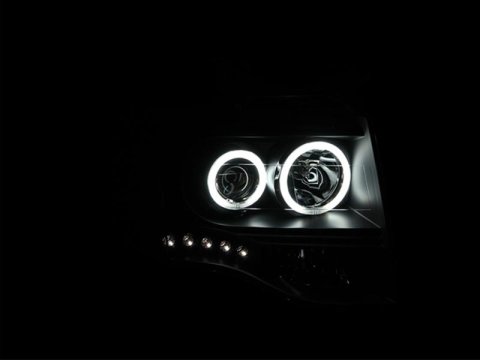 ANZO 2007-2014 Ford Expedition Projector Headlights w/ Halo Black thumbnail 2