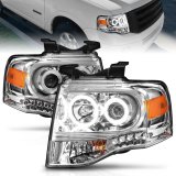 ANZO 2007-2014 Ford Expedition Projector Headlights Chrome thumbnail 5