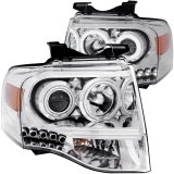 ANZO 2007-2014 Ford Expedition Projector Headlights Chrome thumbnail 6
