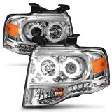 ANZO 2007-2014 Ford Expedition Projector Headlights Chrome thumbnail 7