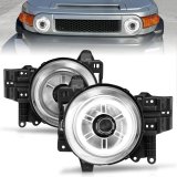 ANZO 2007-2013 Toyota Fj Cruiser Projector Headlights w/ Halo Chrome thumbnail 4