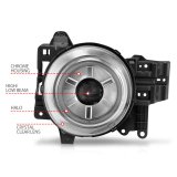 ANZO 2007-2013 Toyota Fj Cruiser Projector Headlights w/ Halo Chrome thumbnail 9