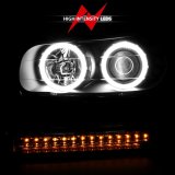 ANZO 2002-2009 Chevrolet Trailblazer Projector Headlights w/ Halo Black thumbnail 8