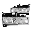 ANZO 1988-1998 Chevrolet C1500 Crystal Headlights Chrome w/o Bulbs thumbnail 9