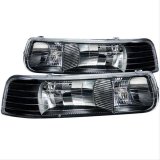 ANZO 1999-2002 Chevrolet Silverado 1500 Crystal Headlights Black thumbnail 2