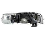 ANZO 1999-2002 Chevrolet Silverado 1500 Crystal Headlights Black thumbnail 6