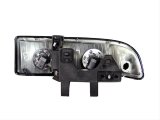 ANZO 1998-2005 Chevrolet S-10 Crystal Headlights Black thumbnail 1