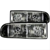 ANZO 1998-2005 Chevrolet S-10 Crystal Headlights Black thumbnail 2
