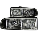 ANZO 1998-2005 Chevrolet S-10 Crystal Headlights Black thumbnail 4