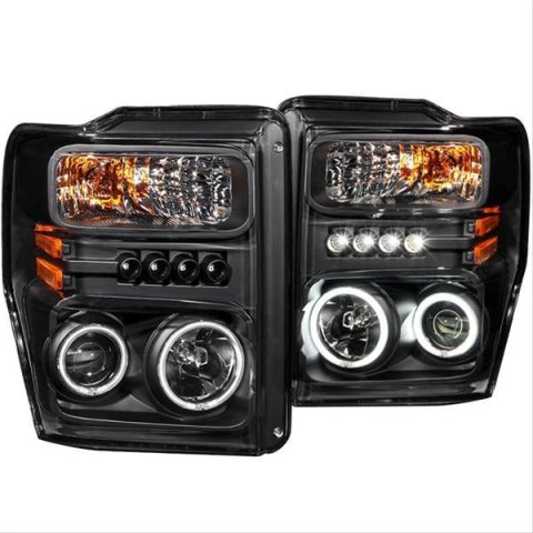 ANZO 2008-2010 Ford F-250 Projector Headlights w/ Halo Black (CCFL) thumbnail 3
