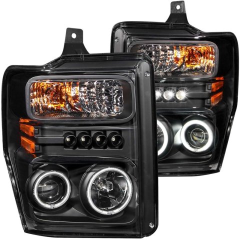 ANZO 2008-2010 Ford F-250 Projector Headlights w/ Halo Black (CCFL) thumbnail 5