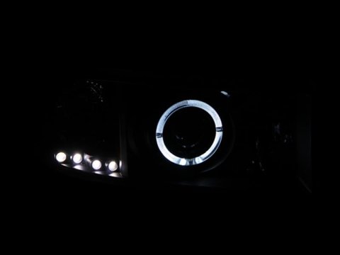 ANZO 1994-2001 Dodge Ram Projector Headlights w/ Halo Black thumbnail 2