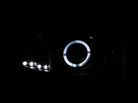 ANZO 1994-2001 Dodge Ram Projector Headlights w/ Halo Black thumbnail 9