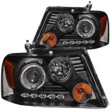 ANZO 2004-2008 Ford F-150 Projector Headlights w/ Halo and LED Black G2 thumbnail 5