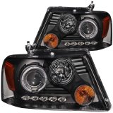 ANZO 2004-2008 Ford F-150 Projector Headlights w/ Halo and LED Black G2 thumbnail 7