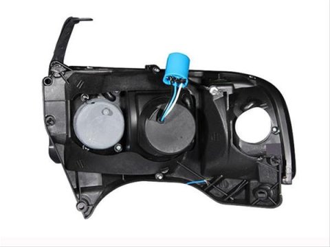 ANZO 1994-2001 Dodge Ram Crystal Headlights Black w/ LED thumbnail 2