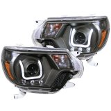 ANZO 2012-2015 Toyota Tacoma Projector Headlights w/ U-Bar Black thumbnail 3