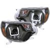 ANZO 2012-2015 Toyota Tacoma Projector Headlights w/ U-Bar Black thumbnail 9