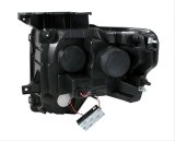 ANZO 2009-2014 Ford F-150 Projector Headlights w/ Halo Black (CCFL) G2 thumbnail 2