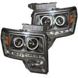 ANZO 2009-2014 Ford F-150 Projector Headlights w/ Halo Black (CCFL) G2 thumbnail 3