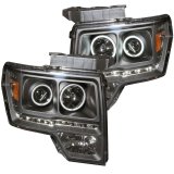 ANZO 2009-2014 Ford F-150 Projector Headlights w/ Halo Black (CCFL) G2 thumbnail 5
