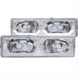 ANZO 1988-1998 Chevrolet C1500 Crystal Headlights Chrome w/ Low - Brow thumbnail 1