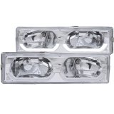 ANZO 1988-1998 Chevrolet C1500 Crystal Headlights Chrome w/ Low - Brow thumbnail 4