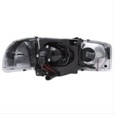 ANZO 1999-2006 GMC Sierra 1500 Projector Headlights w/ U-Bar Black thumbnail 2