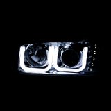 ANZO 1999-2006 GMC Sierra 1500 Projector Headlights w/ U-Bar Black thumbnail 9