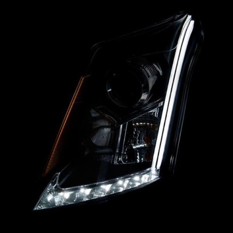 ANZO 2010-2015 Cadillac SRX Projector Headlights w/ Plank Style Design Chrome thumbnail 3