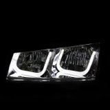 ANZO 2003-2006 Chevrolet Silverado 1500 Projector Headlights w/ U-Bar Chrome thumbnail 2