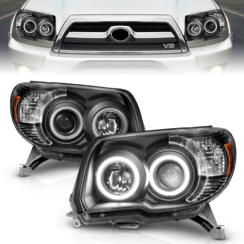 ANZO 2006-2009 Toyota 4Runner Projector Headlights w/ Halo Black thumbnail 7
