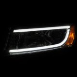 ANZO 2014-2015 Jeep Grand Cherokee Projector Headlights w/ Plank Style Design Chrome thumbnail 3
