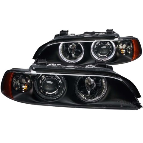 ANZO 1997-2001 BMW 5 Series Projector Headlights w/ Halo Black thumbnail 3