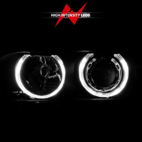 ANZO 1997-2001 BMW 5 Series Projector Headlights w/ Halo Black thumbnail 4