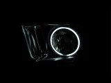 ANZO 2005-2009 Ford Mustang Crystal Headlights w/ Halo Black (CCFL) thumbnail 2