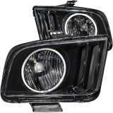 ANZO 2005-2009 Ford Mustang Crystal Headlights w/ Halo Black (CCFL) thumbnail 4