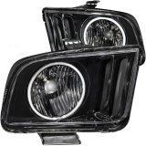 ANZO 2005-2009 Ford Mustang Crystal Headlights w/ Halo Black (CCFL) thumbnail 5