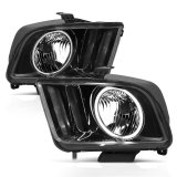 ANZO 2005-2009 Ford Mustang Crystal Headlights w/ Halo Black (CCFL) thumbnail 6