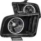 ANZO 2005-2009 Ford Mustang Crystal Headlights w/ Halo Black (CCFL) thumbnail 7